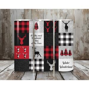 Buffalo Plaid Tumbler 20oz